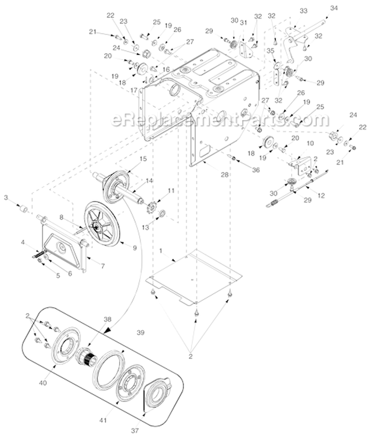 Page B Diagram and Parts List for 31AH7S3G701 2005-2 Yard Man Snow Blower